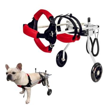Imagem de Cadeira de rodas para animais de estimação, cadeira de rodas para cães e gatos, para raças pequenas, carrinho de apoio à mobilidade de 2 rodas, reboque de bicicleta para pernas traseiras, carrinho