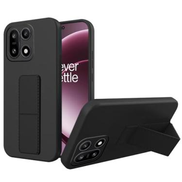 Imagem de Pusiikeer Capa de telefone compatível com Oneplus 15 5G, suporte magnético multifuncional dobrável com suporte/suporte de silicone TPU slim fit à prova de choque capa protetora para Oneplus 1+ 15 5G