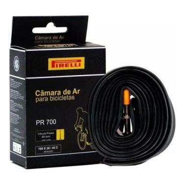 Imagem de Câmara De Ar Bicicleta Aro 700x28/45c Pirelli 48mm Bico Fino, Speed Ro