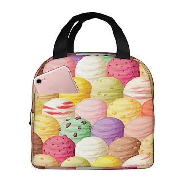 Imagem de SUHNGE Lancheira térmica com estampa de sorvete rolltop lancheira para mulheres, homens, adultos e adolescentes
