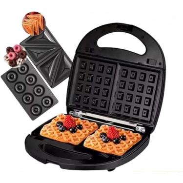 Imagem de Máquina De Donuts Sanduicheira Multifuncional Lanches 3 Em 1 110V (110V)