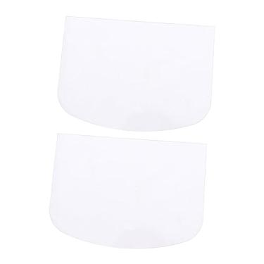 Imagem de 2 peças de raspador de bolo de plástico transparente em forma de semicírculo e ferramentas de cozinha para decoração de bolos, suavização de cobertura e suprimentos de panificação