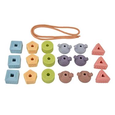 Imagem de SIWOTED Bebê Mão Agarrar Bola Brinquedo Aperto Exercício Bloco de Construção Contas Corda Crianças Brinquedos de Massagem de Mão