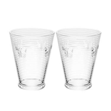 Imagem de Jogo 2 Copos De água Lines Butterfly Em Vidro Transparente Wolff 350ml