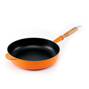 Imagem de Frigideira Sauté com Cabo de Madeira 28 cm Laranja Le Creuset