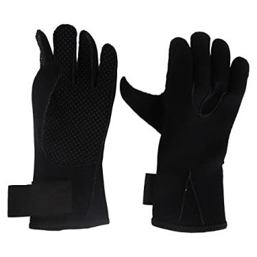 Imagem de Generic Luvas de Roupa de Mergulho, Luvas Higroscópicas de Mergulho Com Gancho e Laço, Partículas Antiderrapantes para Natação (M 35x27x20cm / 13,78x10,63x7,87in)