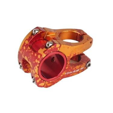 Imagem de Mesa de guidão curta para MTB 31,8x35/50mm em liga de alumínio, ponte para bicicleta, peças para bicicleta de estrada.(Red Gold 31.8x35mm)