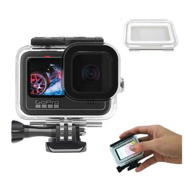 Imagem de Caixa Estanque para GoPro 9, 10 e 11 Black + Tampa Touch