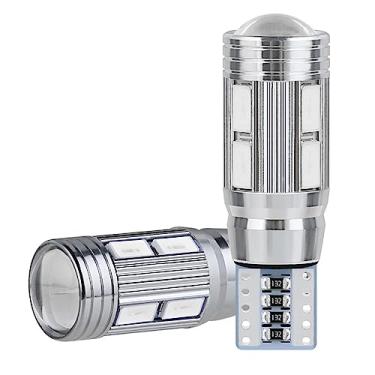 Imagem de Yctze Lâmpada LED para Carro Super Brilhante para Leitura da Placa de Licença 2pcs T10 5730 5630 10SMD (vermelho)