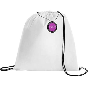 Imagem de Mochila tipo Saco Gym Sack em TNT Premium 37x41cm Cute TopGet (Branco)
