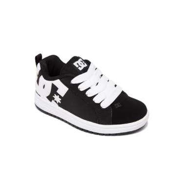 Imagem de T nis de skate infantil DC Court Graffik, Black/White, 1.5 Little Kid