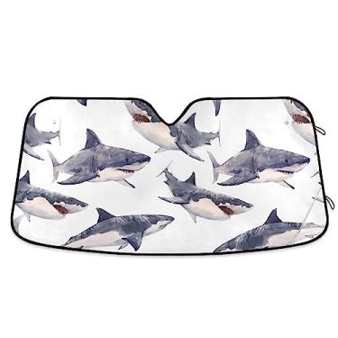 Imagem de Toldo de carro tubarão, para-sol para carros, caminhões, acessórios de carro de verão
