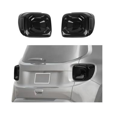 Imagem de RT-TCZ Tampa da lâmpada traseira preta fumê guarnição guarnição decoração acessórios exteriores para Jeep Renegade 2019-2025