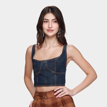 Imagem de Top Jeans Colcci Casual Feminino-Feminino