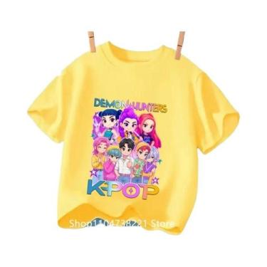 Imagem de Camiseta De Manga Curta Para Meninas Kpop Demon Hunter HuntrX Com Esta