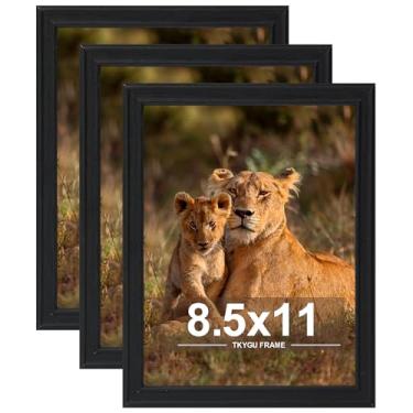 Imagem de TKYGU Conjunto de 3 porta-retratos de 21,6 x 28 cm, pôster de certificado e foto para pendurar na parede ou mesa, moldura preta de 21,5 x 11 cm com acrílico resistente a estilhaçamento, melhor
