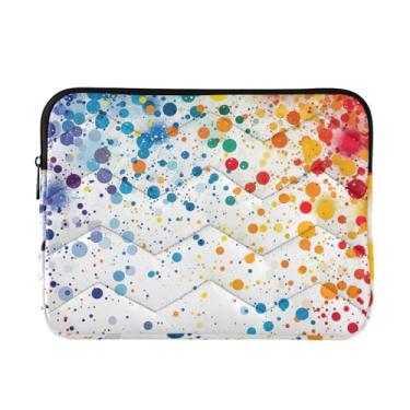 Imagem de Bolsa para laptop leve Rainbow Dots, bolsa de trabalho durável para laptop masculina de 13 a 14 polegadas