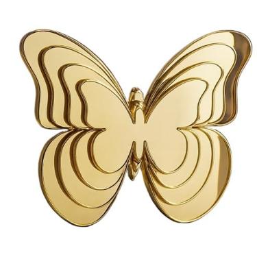 Imagem de Kit 10 Borboletas Acrílico Espelhado com Fita Dupla Face Decorativas para Casa, Parede, Festa (Dourado)