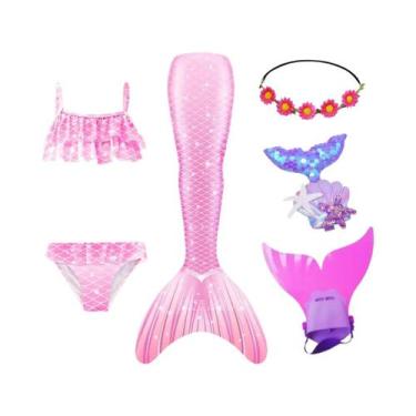 Imagem de Fantasia De Sereia Para Meninas, Traje De Cosplay, Maiô De Fantasia Co