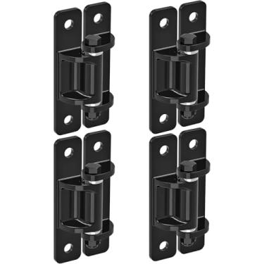 Imagem de Lifeswell Dobradiças de portão resistentes, pacote com 4 dobradiças de aço com rolamento espaçador e revestimento eletrônico, parafusos removíveis para portas giratórias, calçadas e portões de fazenda