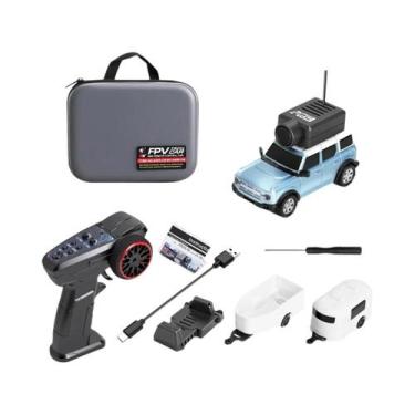 Imagem de Carro Mini RC Em Escala 1/64 Com Câmera HD Controle Remoto De 24GHz Co