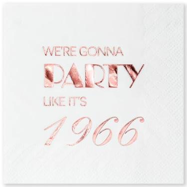 Imagem de Guardanapos descartáveis femininos em ouro rosa crocante, 1960, 50