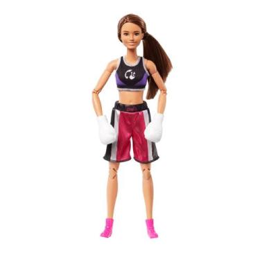 Imagem de Boneca barbie feita para mexer profissões boxeadora - mattel hrg40/hkt