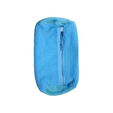 Imagem de Bolsa para máquina de lavar sapatos, bolsa reutilizável para lavadora e secadora, limpeza profunda e durável, adequada para todos os sapatos, Azul
