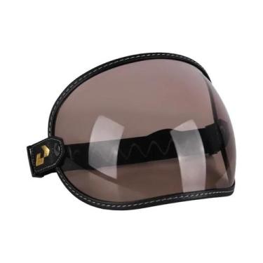 Imagem de Capacete De Motocicleta Vintage Retro Com Visor Bubble Shield Acessóri