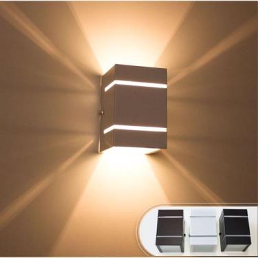 Imagem de Kit com 18 Arandelas 2 Focos C/ Frisos E Facho Branca Externa Parede M