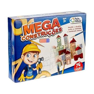 Imagem de Jogo Blocos Madeira Construção Formas Geométricas Educativo - Pais E F