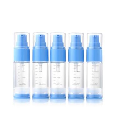 Imagem de XQNCBY Garrafa com bomba Airless para viagem, mini produtos vazios para cuidados com a pele, adequado para viagens, pode fazer você mesmo todos os tipos de líquido, 20 ml, pacote com 5