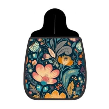 Imagem de Lixeira De Carro Organizador Lixinhocar Floral Boho Escuro