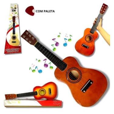 Imagem de Mini Violão Brinquedo Criança Com 6 Cordas de Aço Iniciantes - Fun Gam