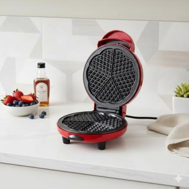 Imagem de Máquina de Waffle Elétrica Antiaderente Forma Coração 110V