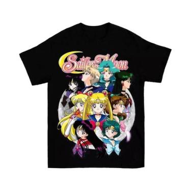 Imagem de Camiseta Gráfica Unissex Dos Anos 90 Sailor Moon Verão Algodão Streetw