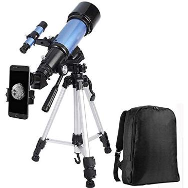 Imagem de pcagfaajmh Telescópios astronômicos, lentes totalmente revestidas, pouca luz, à prova d'água, HD, com adaptador para smartphone, mochila e filtro de lua