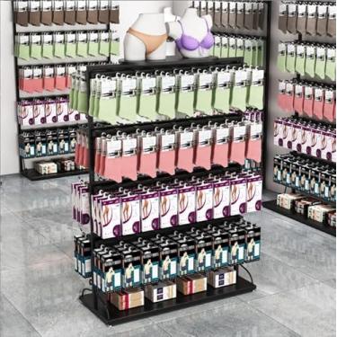 Imagem de Suporte multiuso para meias e prateleira de exibição - joias, chaveiro, chapéu, organizador de brinquedos para varejo boutique e mercados de fazendeiros (tamanho: 65 x 40 x 135 cm, cor: D)