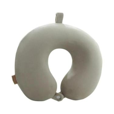 Imagem de Travesseiro De Pescoço Em Espuma De Memória Em Forma De U, Cor Sólida,