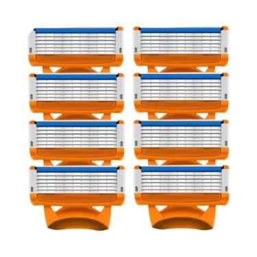 Imagem de Aparelho De Barbear Manual De 5 Camadas Com 4 Cabeçotes Substituíveis 