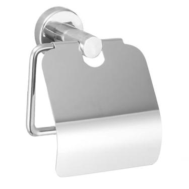 Imagem de Zerodis Suporte de Higiênico de Aço Inoxidável, Rack de Rolo de Montado na Parede Com Tampa à Prova de Poeira, Espelho Polonês, Suporte Em Forma de L, Prateleira Dispensadora de Tecido (Lustrosa)