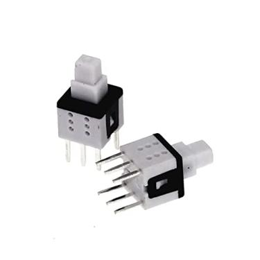 Imagem de Interruptor basculante 1000 peças 5,8 * 5,8 mm kit de micro interruptor tátil de travamento automático 2 interruptores de botão de 3 6 pinos 5,8 x 5,8 cm (Cor: 18)