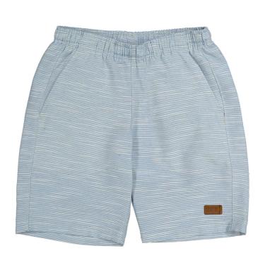 Imagem de Bermuda Infantil Menino em Sarja Social Azul Listrado Ogochi-Masculino