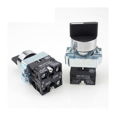 Imagem de Seletor momentâneo de 3 posições, interruptor de botão com seletor de autorreinicialização de 2NO de contatos, muda de mola para o meio DWBPGVUN