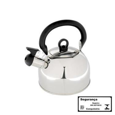 Imagem de Chaleira Aço Inox Delizie Mor ~ 3 tamanhos, 2,5 L
