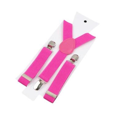 Imagem de Suspensórios Ajustáveis De Couro Elástico Em Cores Sólidas Para Crianç