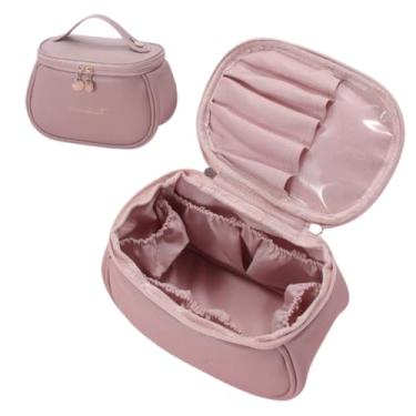 Imagem de Necessaire Organizador Cosmético Maquiagem Feminino Para Viagem Em Alto.(ROSA-774)