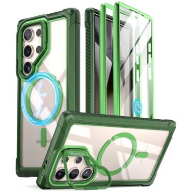 Imagem de Poetic Capa Guardian para Samsung Galaxy S24 Ultra 6,8 polegadas, [Suporte de câmera embutido] [Protetor de tela funciona com ID de impressão digital] Capa protetora à prova de choque de corpo inteiro