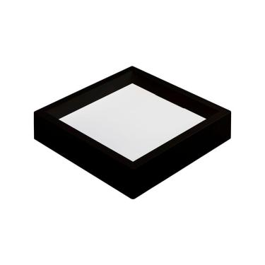 Imagem de Painel De Led Nordecor Quadrado Kais De Sobrepor Recuado 24w Bivolt Preto 4000k Luz Neutra 4256