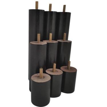 Imagem de Conjunto 9 Pés Anti Refluxo de Madeira para Cama Box Pés Fixos - Zanli